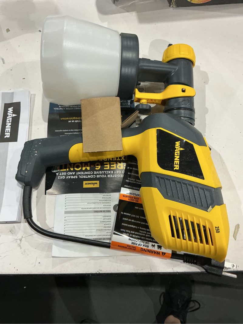 Condition photo showing As Is for wagner control spray qx2 electric handheld hvlp paint sprayer (compatible with stains)
