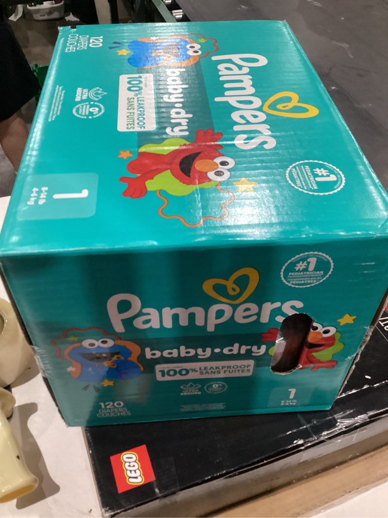Condition photo showing New/Like New for Pampers Diapers - Baby Dry - Size 1, 120 Count, Absorbent Disposable Infant Diaper (Packaging May Vary) Size 1 120