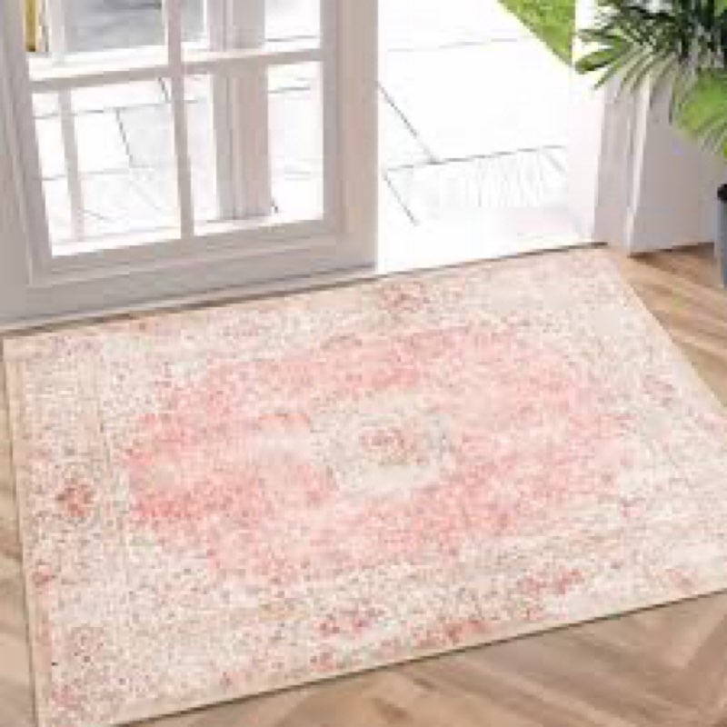 Hasbable Small Area Rug 2x3 - ... Bedroom Entrance (Pink/lovry) #361x91 MADE IN CHINA