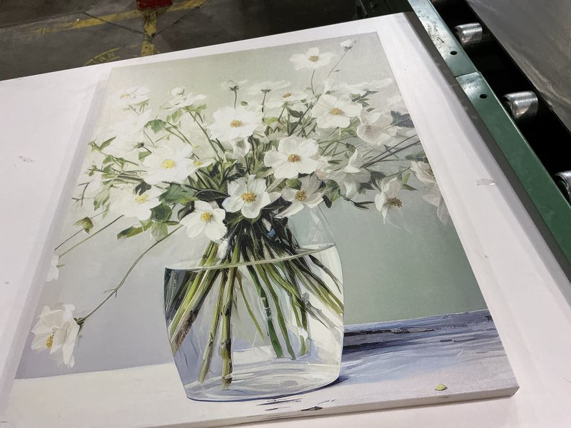 Condition photo showing Good Condition for daktenn Floral Canvas Wall Art Bathroom Wall Art Pictures Wall Decor Home Decor Wall Decor for Bedro
