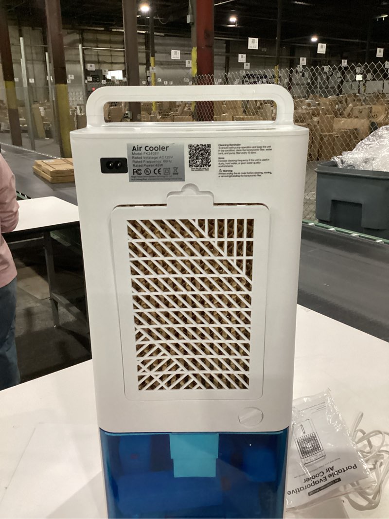 Condition photo showing As Is for Portable Windowless Air Conditioners, 3-IN-1 Swamp Cooler, Evaporative Air Cooler, 6 Speeds & 3 Modes, 3-Gal Water Tank for Cooling, 20 FT/S Remote Control, Portable Air Cooler for Indoors