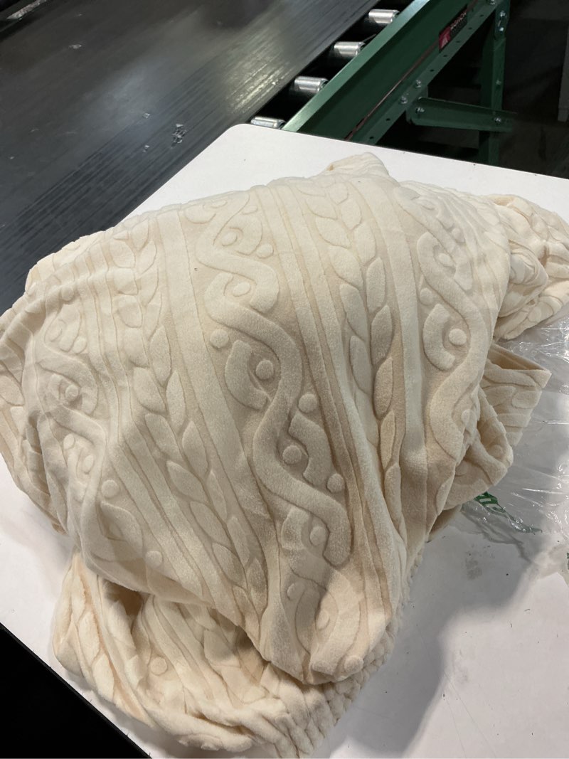 Condition photo showing Good Condition for h.versailtex sofa cover 1 piece stretch sofa slipcovers non slip sofa cover with elastic bottom washable for kids, pets upgrade thick jacquard fabric with spiral pattern(75"-85", ivory) 75"-85"(3 seater) ivory