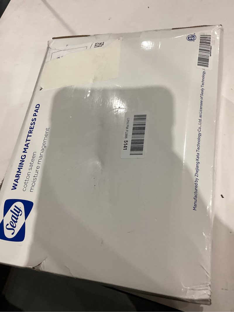 Condition photo showing New/Like New for Sealy 3M Scotchgard Heated Mattress Pad | Quilted Cotton Electric Bed Warmer with 10 Heat Setting Dual Controller | 1-12 Hours Auto Shut Off | 17" Deep All Around Elastic Pocket, King