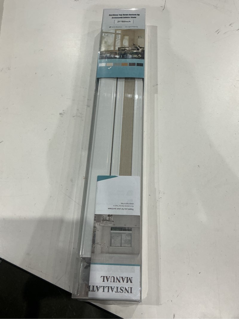 Condition photo showing Good Condition for custom cellular shades no drill cordless honeycomb blinds for windows, made to measure window shades, blackout, easy install