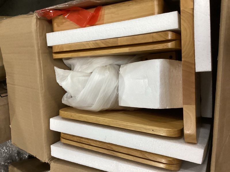 Condition photo showing As Is for Narrow Shoe Rack for Entryway - Wood Narrow Shoe Rack with Compact Design for Small Space, 6-Tier Shoe Organizer for Entryway Hallway Bedroom Closet Natural