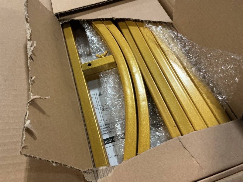 Condition photo showing Good Condition for wokceer wedding arch backdrop stand 7.2ft, 6ft gold metal arch stand set of 2 for birthday party wedding ceremony baby shower graduation decoration