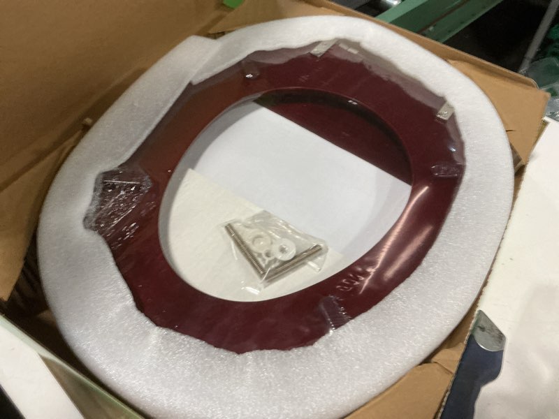 Condition photo showing New/Like New for Toilet Seat, Solid Wood, Rubber Wood, High Gloss Finish, Mahogany Red, PIKLiDS (Elongated)