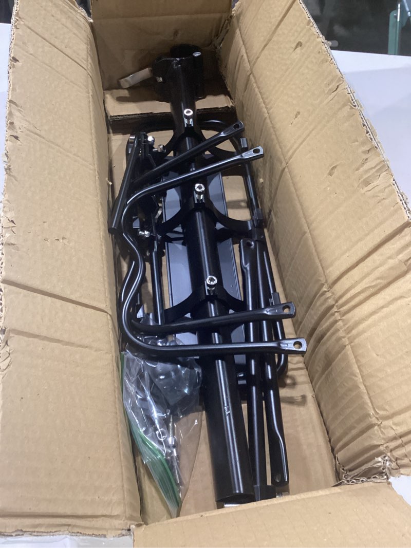 Condition photo showing Good Condition for rockbros rear bike rack quick release bike cargo rack for luggage commuting | easy to install,heavy duty steel,red reflector,side protection,quick release system,rear back pannier rack with intructions