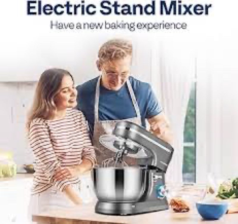 VIVOHOME 4.75 Quart Stand Mixer, 8 Speed Kitchen Electric Food Mixer, Household Stand Mixer for Baki