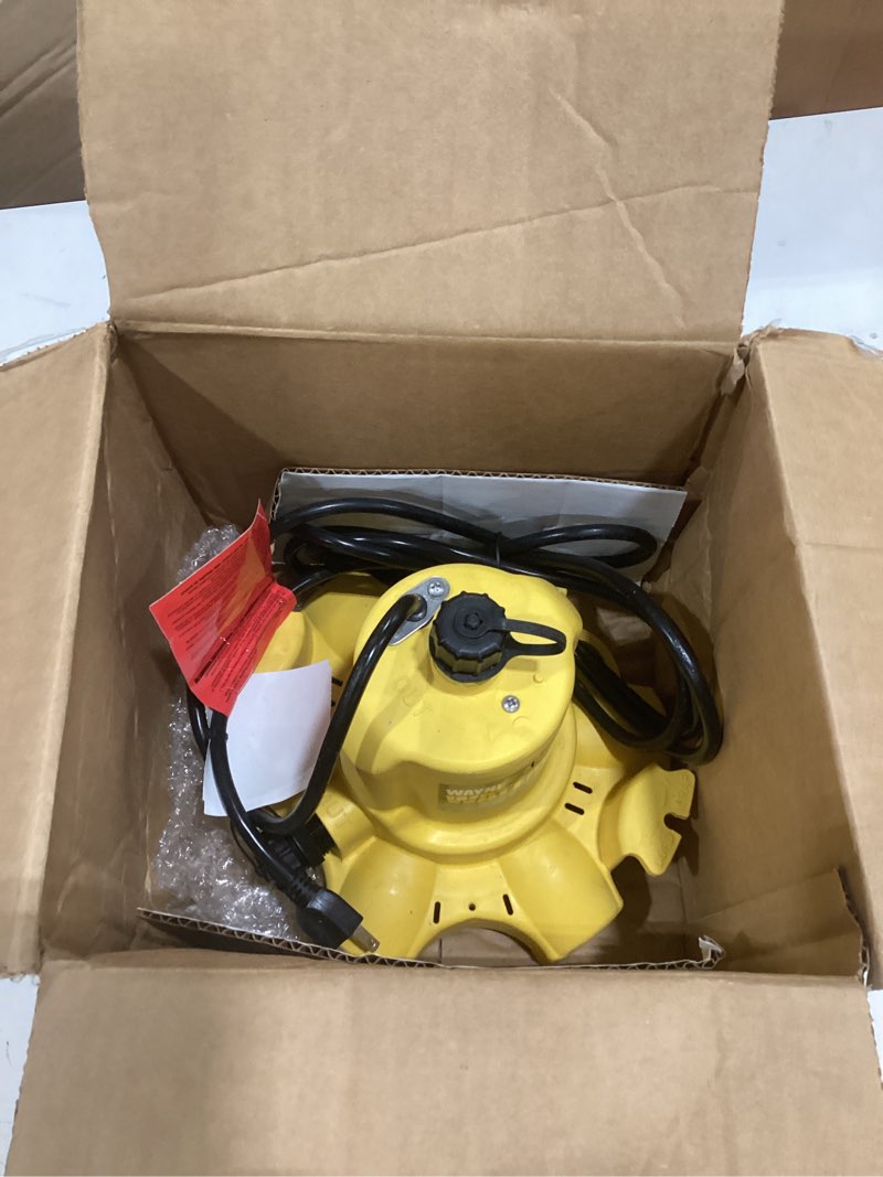 Condition photo showing Good Condition for wayne - waterbug 1/6 hp 1350 gph submersible pump with multi-flo technology - water removal and transfer pump, yellow waterbug original