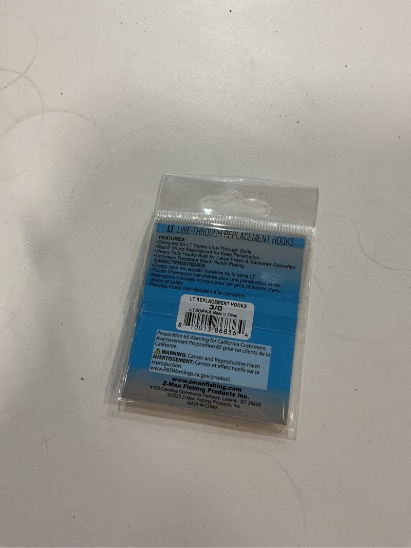 Condition photo showing New/Like New for z-man line through replacement hooks