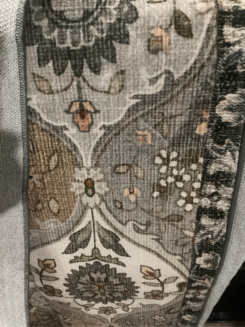 Condition photo showing As Is for lahome sage green area rug 6x9, machine washable rugs for living room, boho olive green bedroom rug, vintage soft room carpet for dining room nursery apartment office 6'x9' dark green
