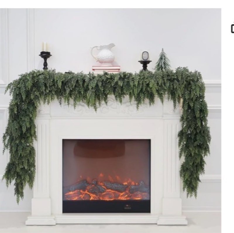 cedar garland 9ft christmas garland real touch garland artificial realistic greenery cypress pine ga