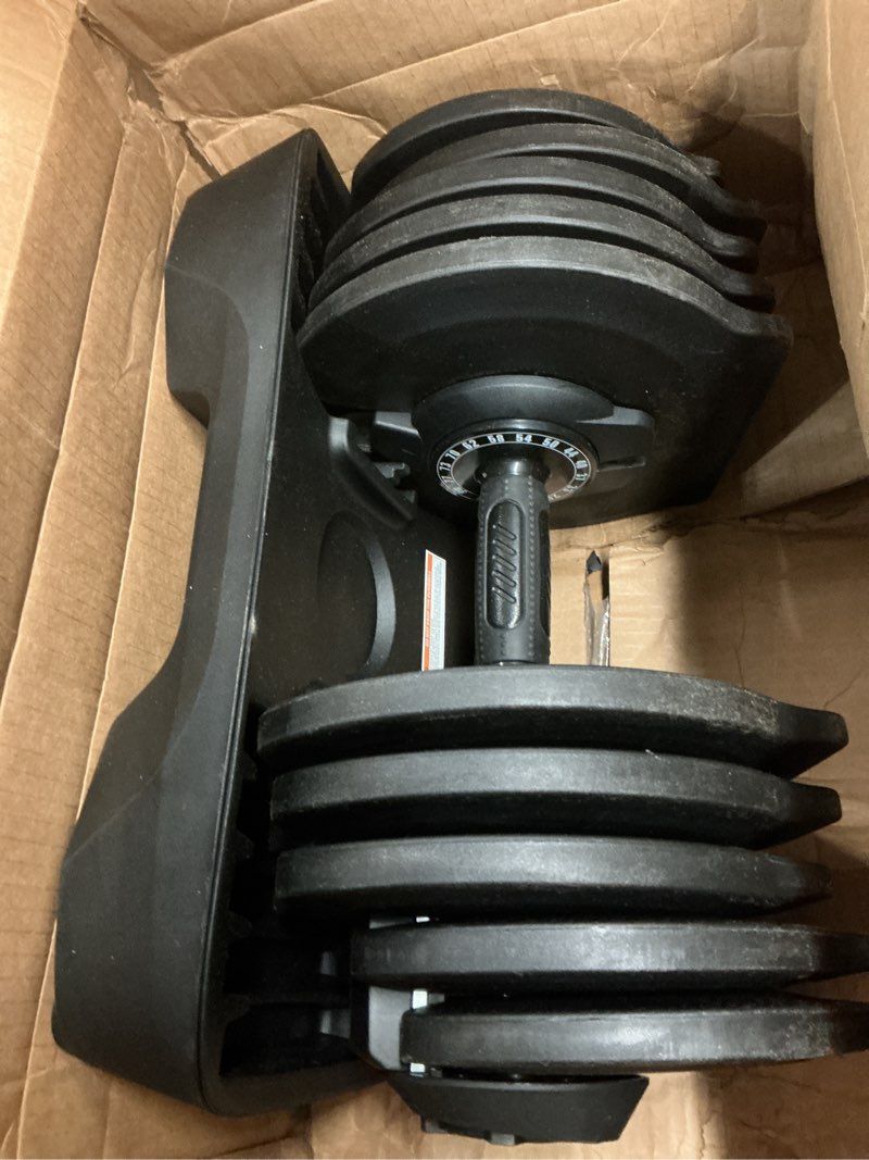 Condition photo showing As Is for lifepro adjustable dumbbells – 25lb pair or 90lb single, quick-select hand weights for men/women – space saving exercise fitness dumbbells for home gym strength & weight training