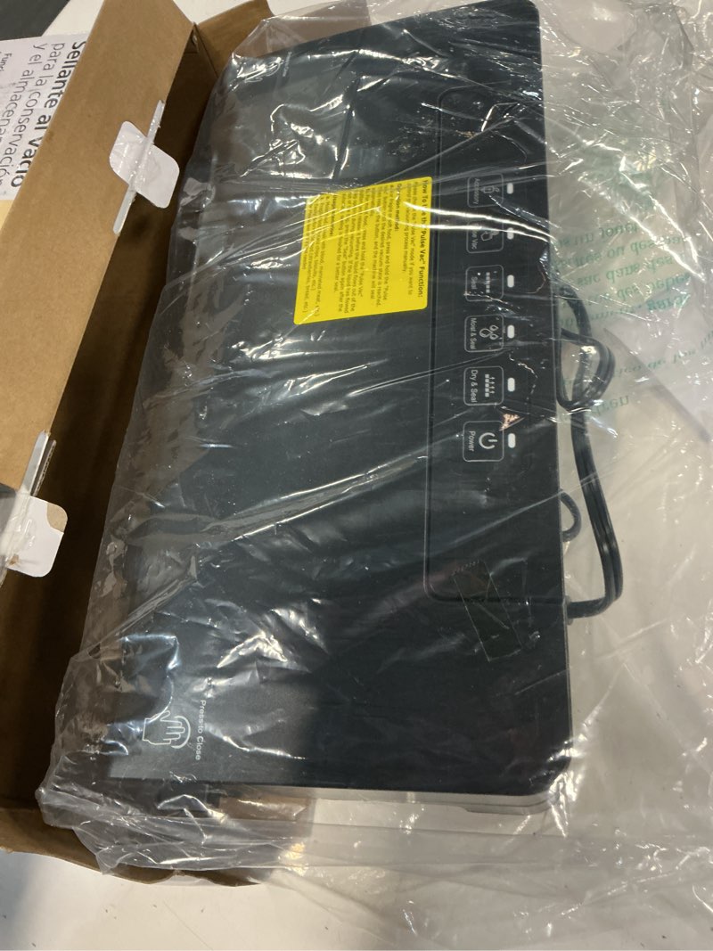 Condition photo showing Good Condition for mainstays vacuum sealer with built-in cutter and roll storage  1 vacuum seal roll included   black