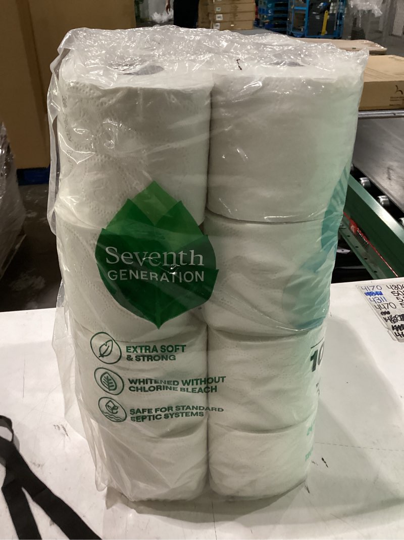 Condition photo showing New/Like New for seventh generation 2-ply recycled bath tissue  24 rolls  5 pack