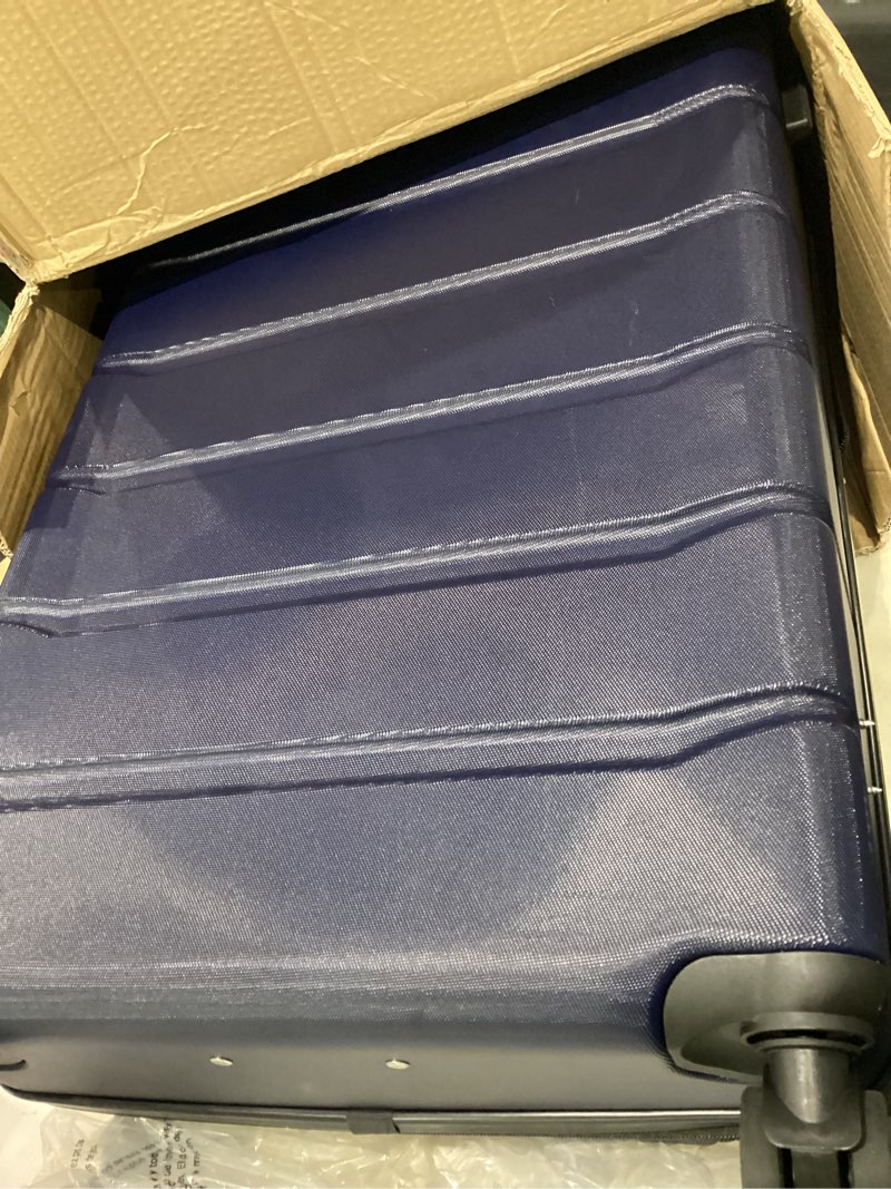 Condition photo showing Good Condition for olixis 28 inch luggage, hardside checked suitcase with spinner wheels, lightweight abs hard shell travel luggage, tsa approved lock, expandable large suitcase for business & travel–blue blue 28 in