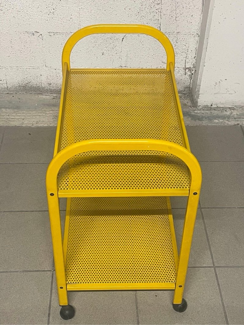 HDANI 3 Tier Rolling Cart Shelves,Heavy Duty Multifunctional Metal Frame-Supports 22 Lbs Per Tier,Rolling Cart with 2 Lockable Wheels for Home, Office,Kitchen,Bathroom,Bedroom gold Small