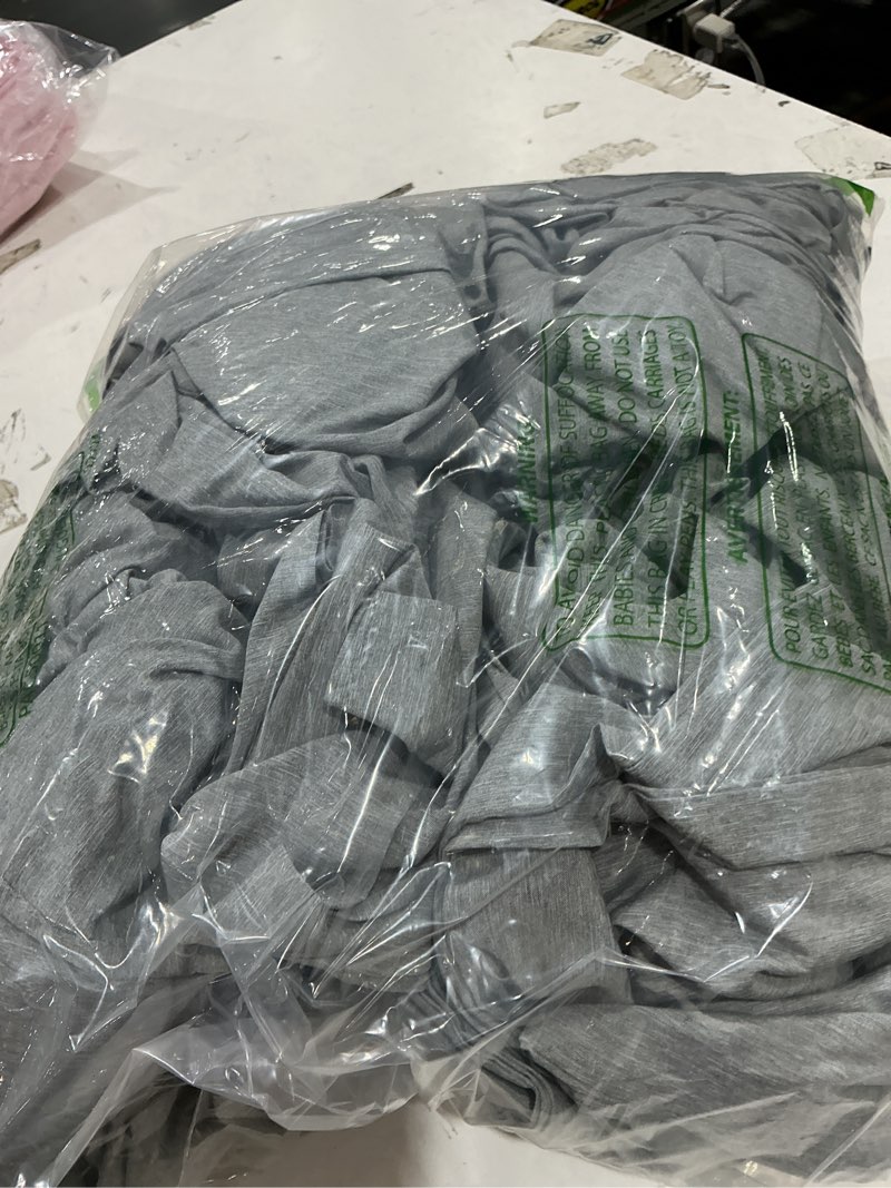 Condition photo showing New/Like New for extra deep king sheet set - 6 piece breathable and cooling sheets - hotel luxury bedding for women, men, kids & teens - easy & secure fit - soft and wrinkle free - extra deep pockets - heathered grey 40 - heathered grey king