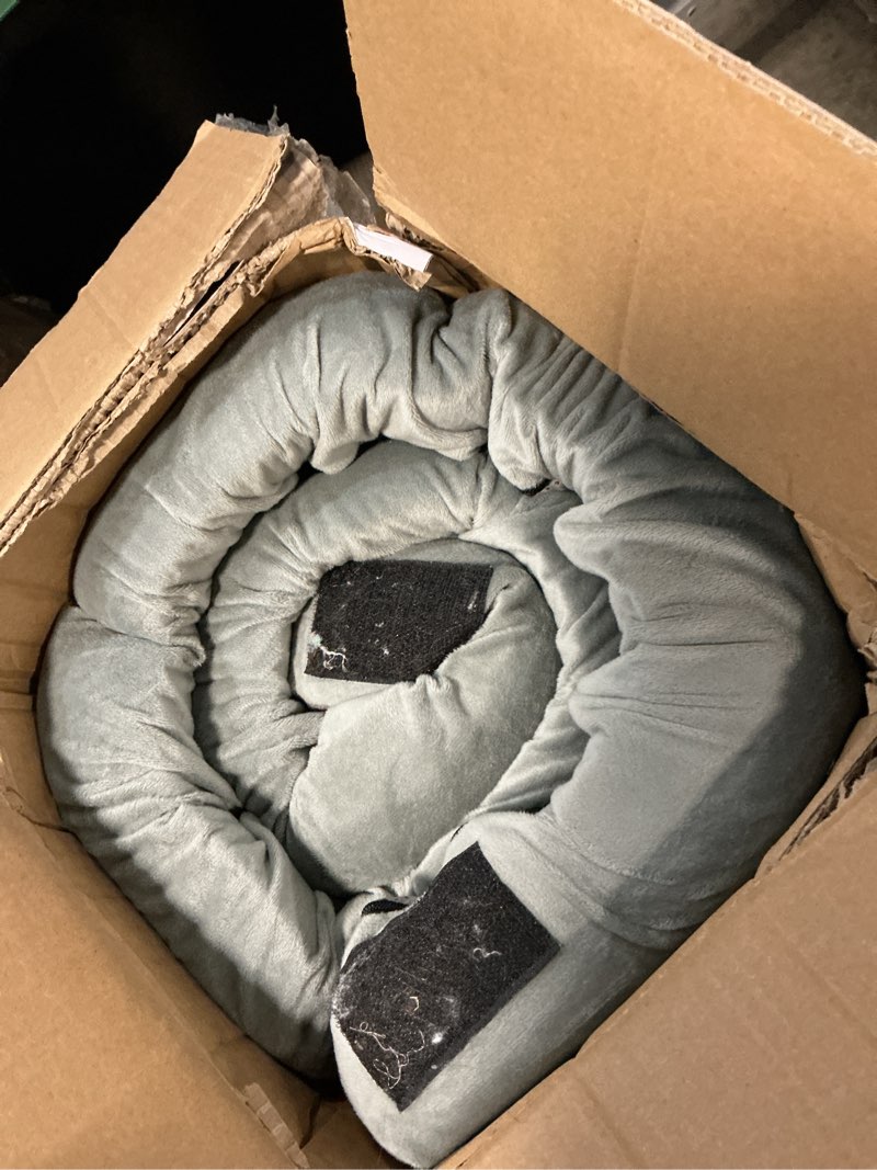 Condition photo showing As Is for kingchii certipur-us memory foam camping mattress, portable roll up travel car camping mattress sleeping pad & floor mattress, cot mattress guest bed for sleepover with waterproof cover & travel bag grey 75*30*3*inch/single