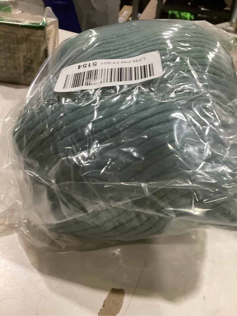 Condition photo showing As Is for Mafulus Women's Oversized Crewneck Sweater Batwing Puff Long Sleeve Cable Slouchy Pullover Jumper Tops Small 2-off Shoulde green