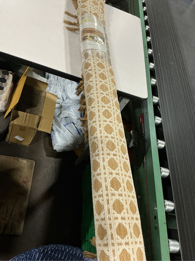 Condition photo showing Good Condition for 7'x10' cane rectangular woven outdoor area rug tan - threshold™