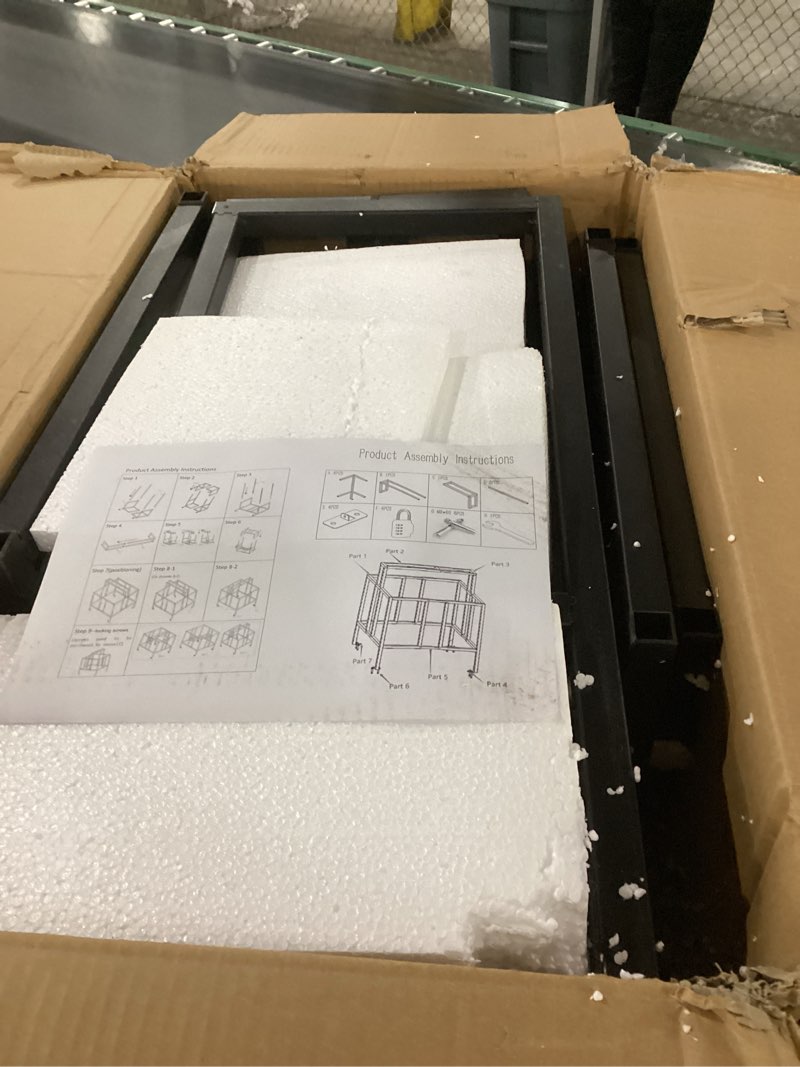 Condition photo showing New/Like New for YeeJinHong Heavy Duty Air Conditioner Cage, Adjustable Steel AC Security Cage for Outside Units, 29“-51" Width 18”/28“/38" Height, Concrete Anchorable Rust-Resistant, Lockable AC Condenser Guard