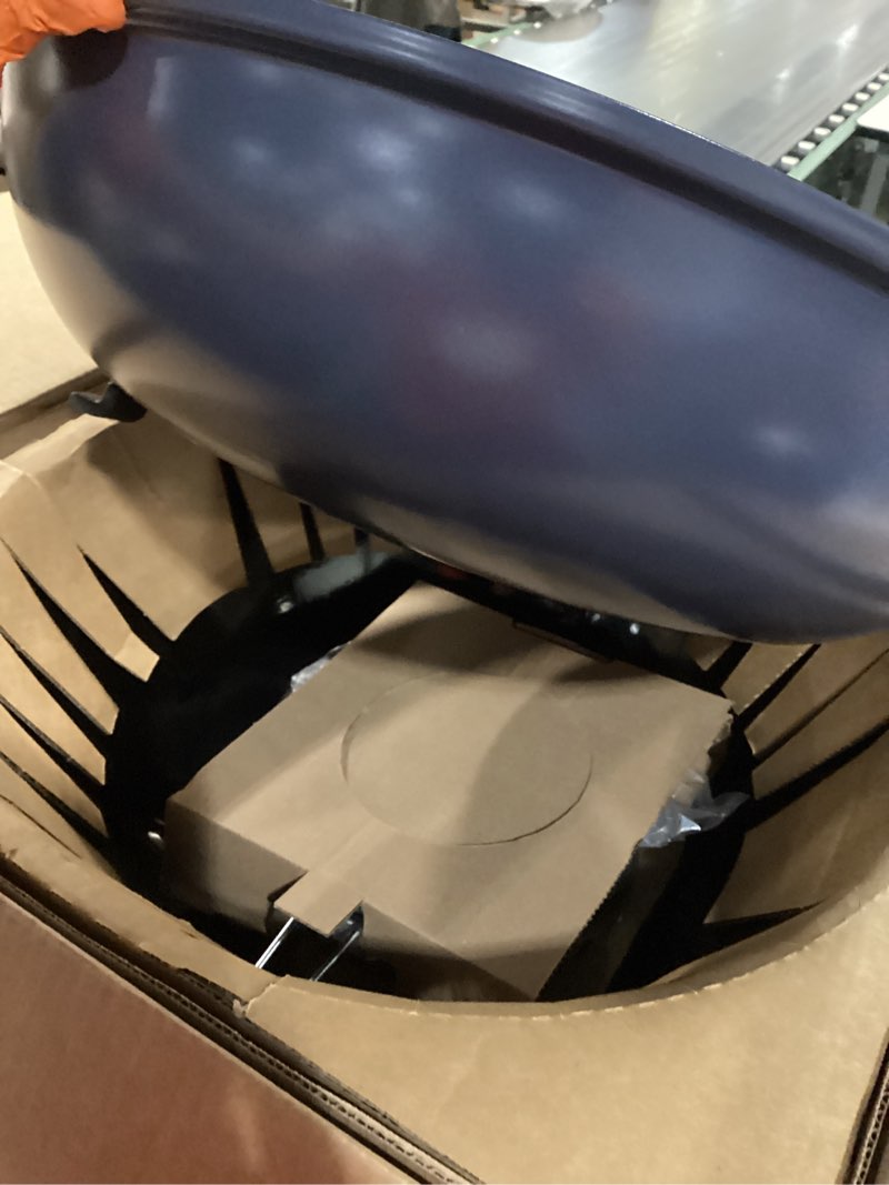 Condition photo showing Good Condition for weber master-touch charcoal grill, 22-inch, slate blue – premium outdoor bbq grill with tuck-away lid holder & one?touch™ cleaning system, porcelain?enameled kettle slate blue grill only