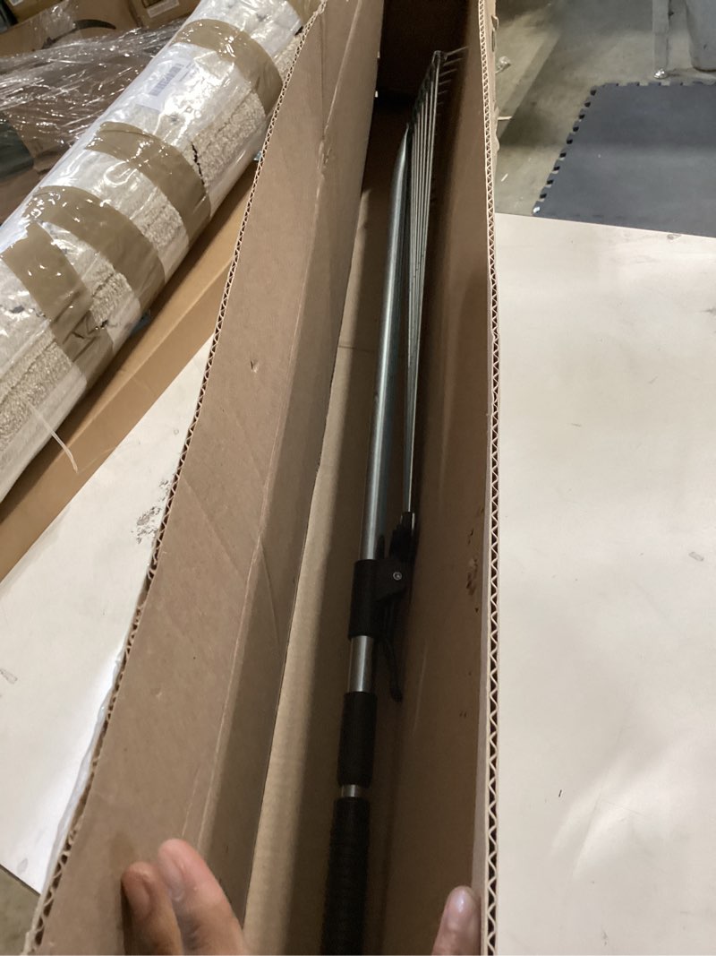 Condition photo showing Good Condition for tabor tools adjustable metal rake - collapsible & telescopic - garden, yard, & lawn - ideal for leaves, shrubs & small areas. j16a black