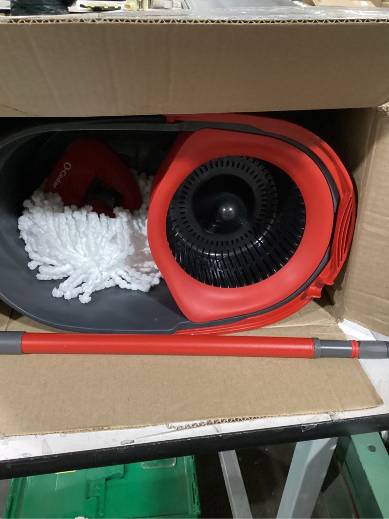 Condition photo showing Good Condition for O-Cedar EasyWring Microfiber Spin Mop, Bucket Floor Cleaning System, Red, Gray, Standard