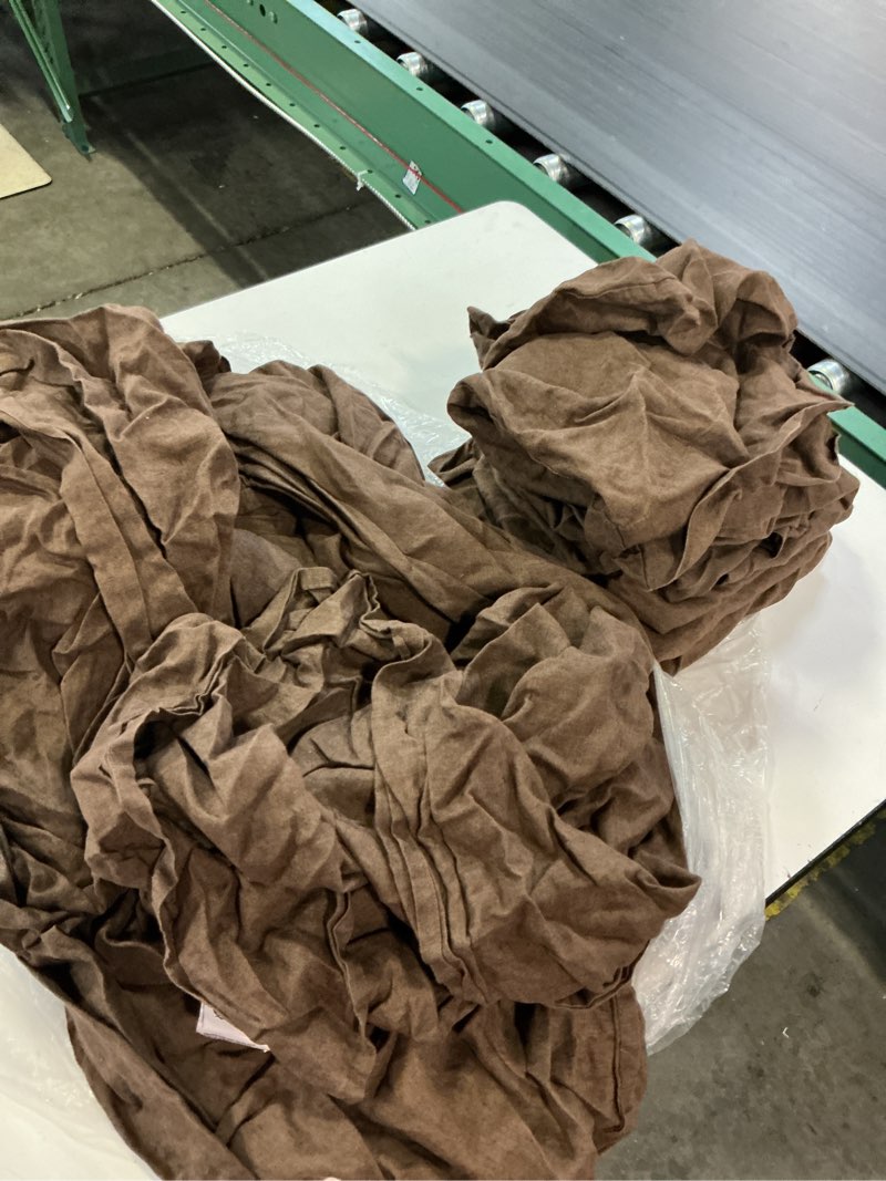 Condition photo showing As Is for european linen deluxe bedding bundle, king, espresso