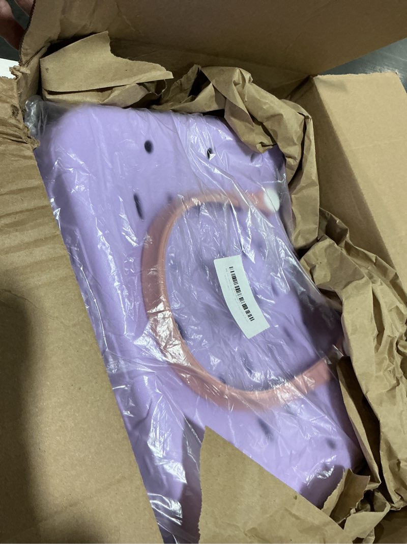 Condition photo showing New/Like New for povwlty rubber beach bag for men & women, water-resistant travel tote bag for the beach boat pool purple & pink medium