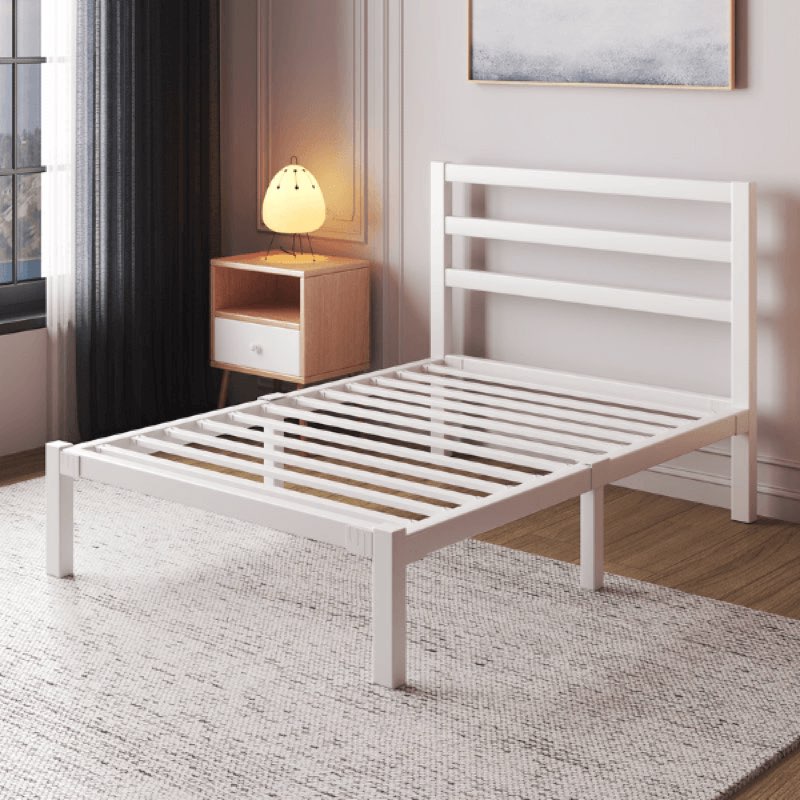 17 Stories Metal Platform Bed with Vintage Steel Headboard, Underbed Storage, No Box Spring Needed Twin