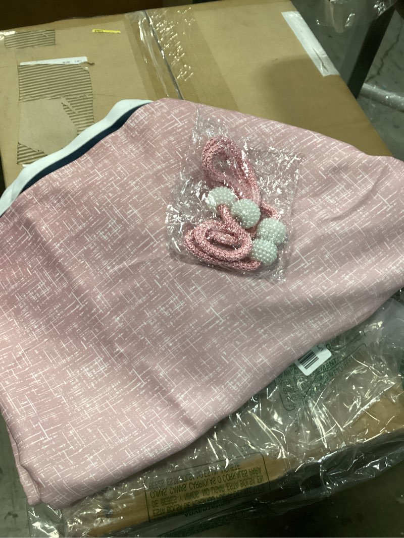Condition photo showing As Is for (Unknown size)(Similar)Baby Pink Linen Blackout Curtains for Nursery 63 Inch Length 2 Panels Set, Thermal Insulated Boho Total Black Out Noise Reducing Bonzer Grommets Window Curtains for Girls Bedroom, Each 38 Inch Wide 38\"W x 63\"L (Pack of 2) Baby Pink