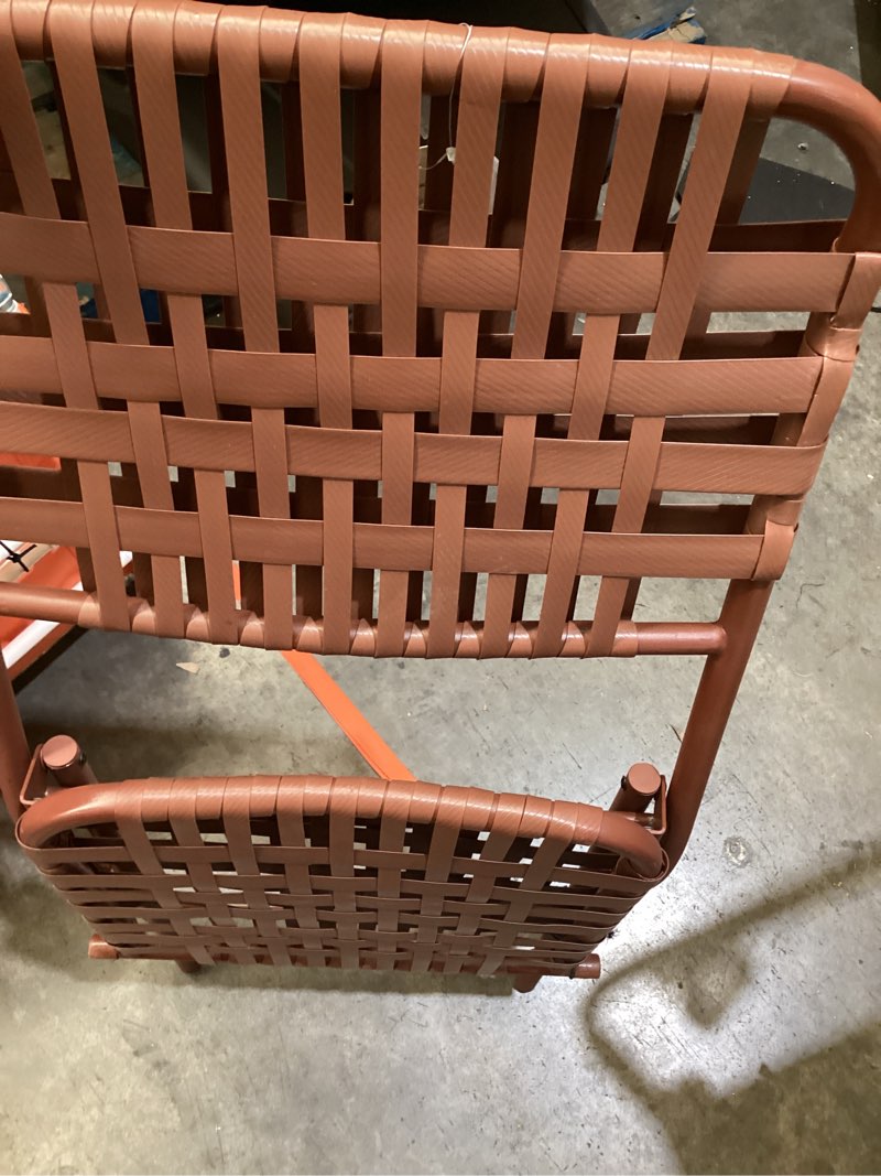 Condition photo showing Good Condition for open weave folding chair brown - threshold™