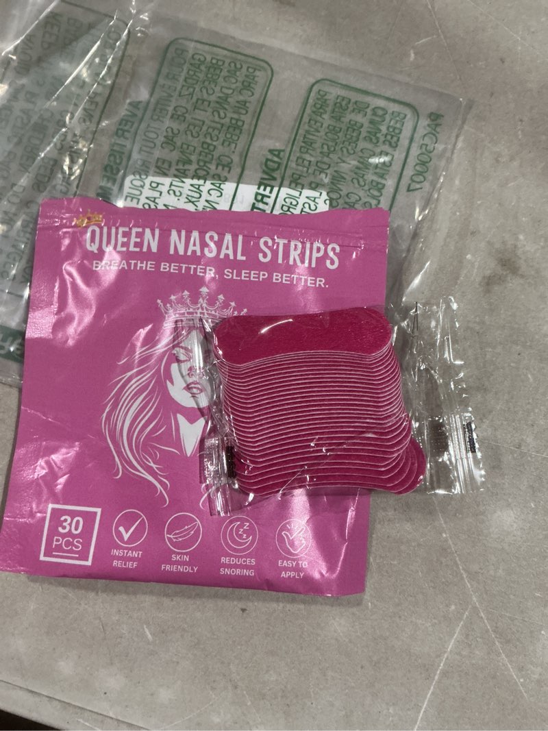 Condition photo showing Good Condition for queen nasal strips (30 pack) sleep better - helps with snoring, nasal congestion & exercise - non-invasive anti snoring strips - better sleep - nasal strips - nose tape