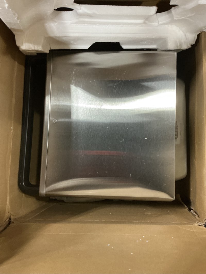 Condition photo showing As Is for Ninja Air Fryer & Toaster Oven | Foodi Series, XL Pro Air Oven Kitchen Countertop Convection | 10-in-1 Functions | Fits a 5-lb Chicken & Sheet Pan of Vegetables | 1800 Watts | Stainless Steel | DT201