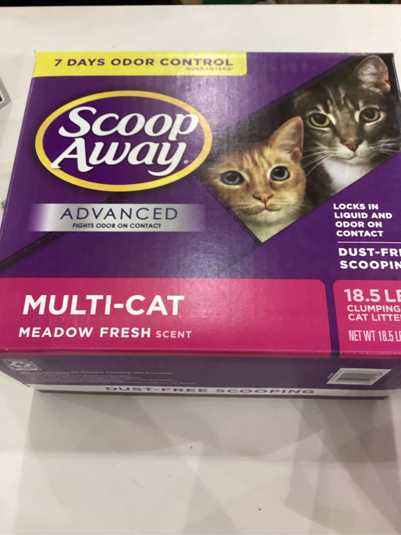 Scoop Away Advanced Multi-Cat Clumping Cat Litter, Meadow Fresh Scent, Pack1