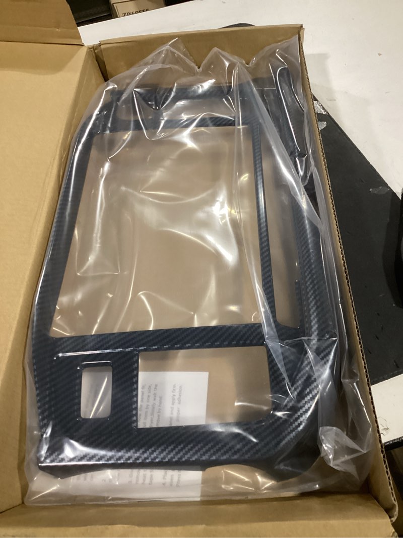 Condition photo showing New/Like New for korlot carbon fiber style center console dashboard panel navigation frame cover trim interior accessories for ford f150 2021+ (navigation(24-25 high configuration))