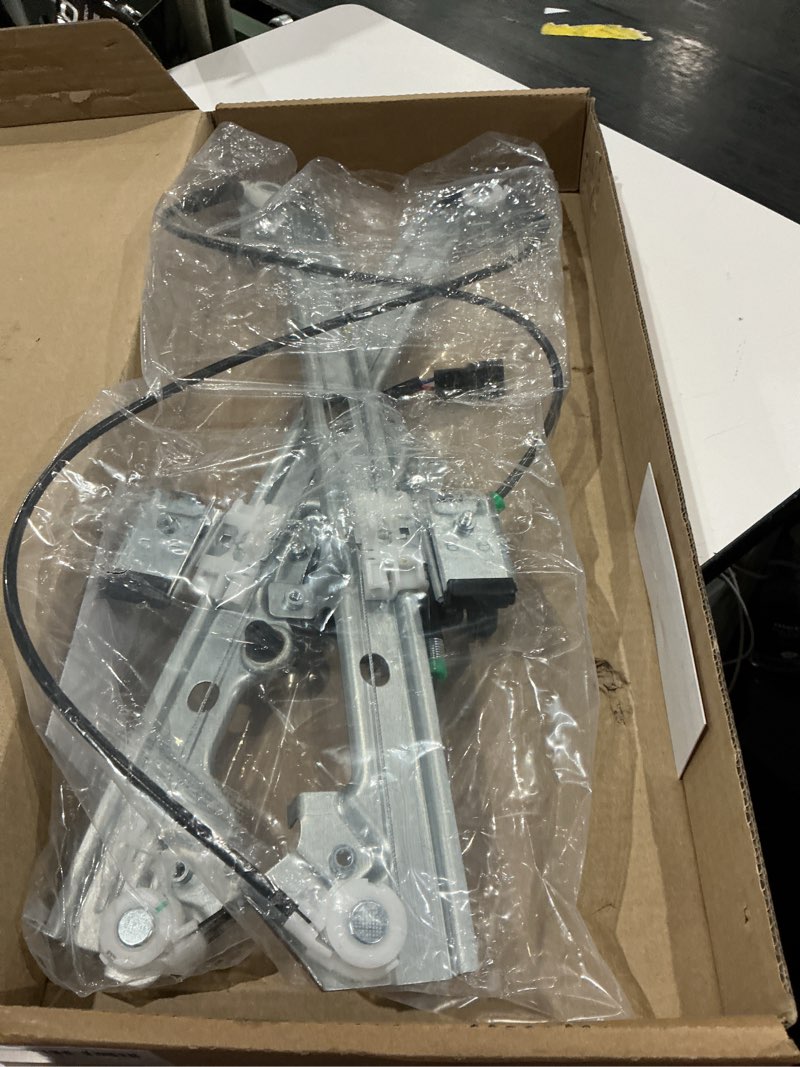 Condition photo showing As Is for front passenger side power window regulator with motor (2 pins) fit for 2001-2006 chevrolet silverado 1500 3500, avalanche suburban gmc sierra 1500 2500 3500 yukon xl cadillac escalade, 741-645