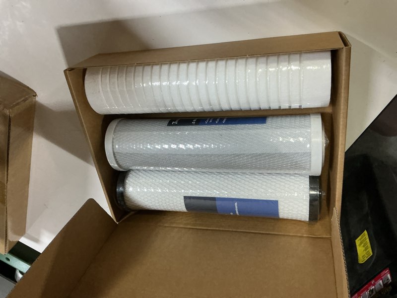 Condition photo showing New/Like New for Replacement for clearsource rv water filter Fit for clearsource ultra Three Canister System, Include 5.0 Micron Rust Filter, 0.5 Micron and Guard Filter, Camper RV Water Cartridge