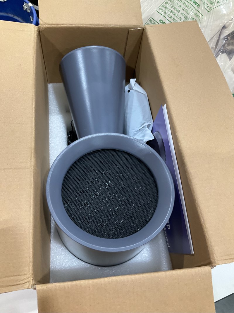 Condition photo showing Good Condition for portable range hood, desktop portable kitchen exhaust fan, detachable aluminum grease filter, large oil collection cup, low noise, 3 speed portable exhaust fan for cooking, indoor hot pot, and bbq silver