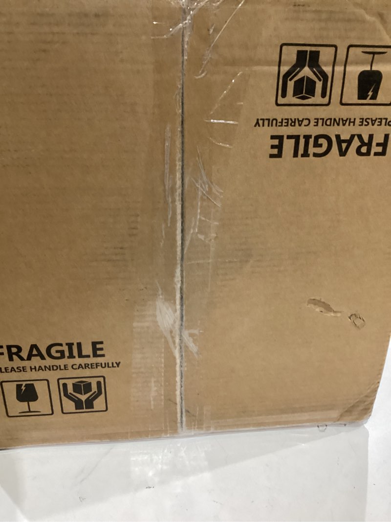 Condition photo showing New/Like New for Caged Ceiling Fan with Light, Gold Fandelier Ceiling Fan and Remote Control - Reversible Motor, 6-Speed Wind, 18 Inch for Bedroom and Kitchen Down Rod Style-Gold