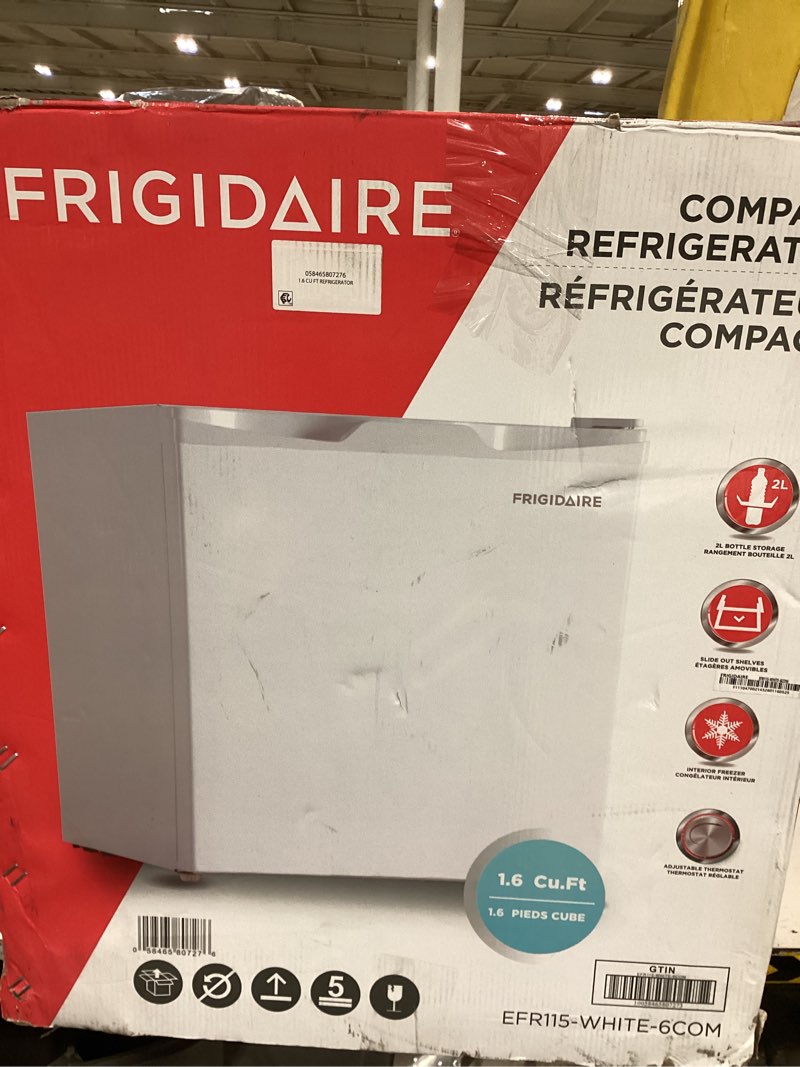 Condition photo showing Good Condition for frigidaire efr115-white efr115white 1.6 cu ft refrigerator, white
