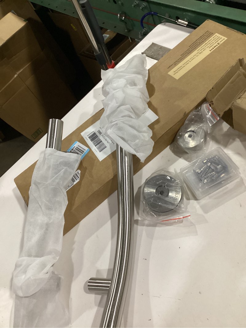 Condition photo showing Good Condition for zonon 2 pcs wave grab bar 16 inch and 24 inch shower bar 304 stainless steel brush finish right hand for bathroom shower bathtubs toilet steps bed home elderly handicap pregnant women 16 inch,24 inch