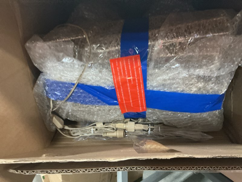 Condition photo showing Good Condition for Lighted Christmas Decoration Deer 3 Piece, HOYECHI Light up Christmas Decor Reindeer Family Set for Indoor Outdoor Front Yard Porch with LED Lights, Plug, Ground Stakes - Gold Gold - 3 Piece