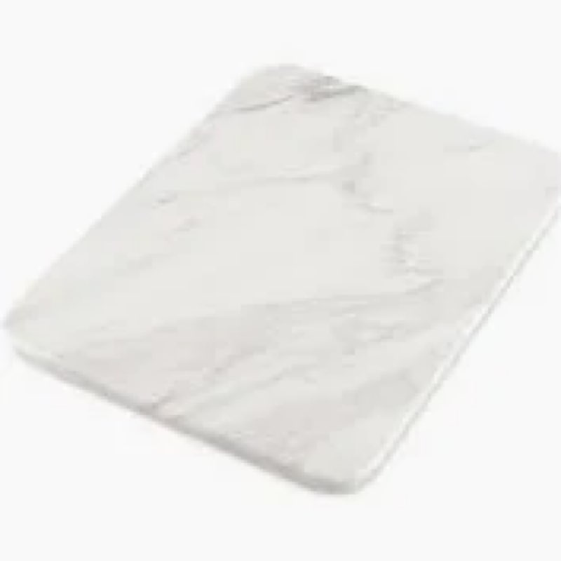 koville italian natural marble cutting board for kitchen, 16x12inch large hand crafted marble slab f