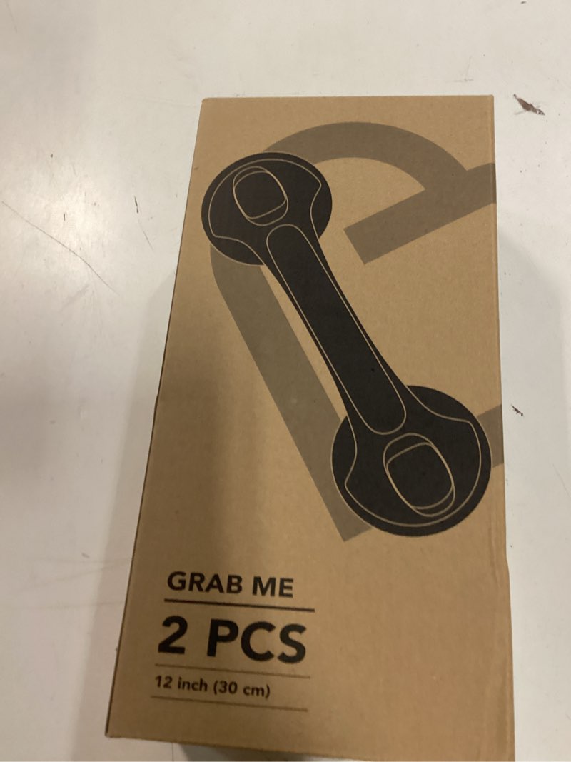 Condition photo showing New/Like New for 2 Pack 12 Inch Elderly Heavy Duty Shower Handle, Seniors Grab Bars for Bathtubs, Suction Cup Removable Handrails, Safety Bathroom Grip for Handicap (Light Gray) 12? Light Gray