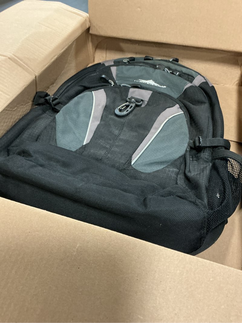 Condition photo showing As Is for advertising high sierra enzo backpacks