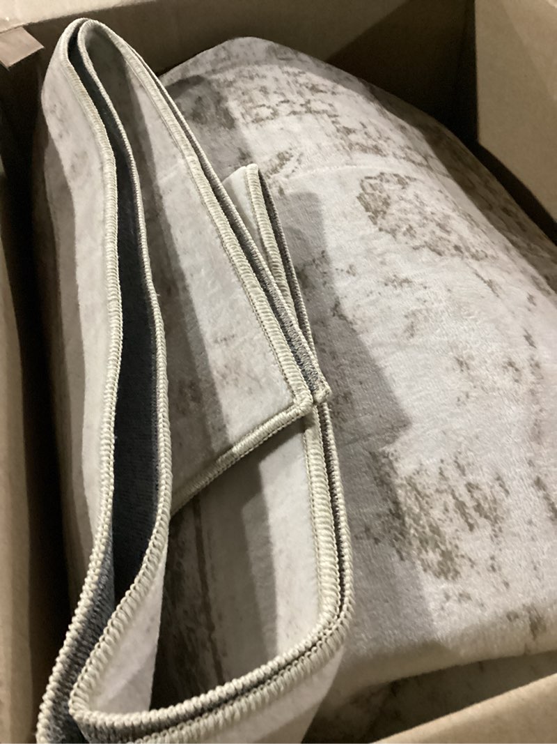 Condition photo showing Good Condition for 8x10 rugs for living room - modern abstract washable rug, ultra soft non slip low pile large rugs, floor carpet for bedroom dining room office laundry nursery home(a-brown) 8x10 f-brown